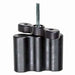 Image of RotopaX 3-gallon extension mount, black molded plastic spacer with centered threaded bolt, front-facing view on white background.