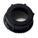 Image of RotopaX black replacement screw cap for fuel and water containers with textured grip edges, angled top view on white background.