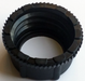 Image of RotopaX black replacement screw cap with internal threading and textured grip exterior, angled close-up view on white background.