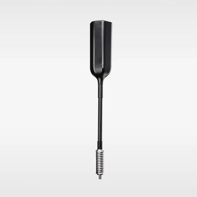 Image of the Drotr C1 drone remote controller with a black, textured handle and a long, metallic-spring antenna, shown on a neutral background